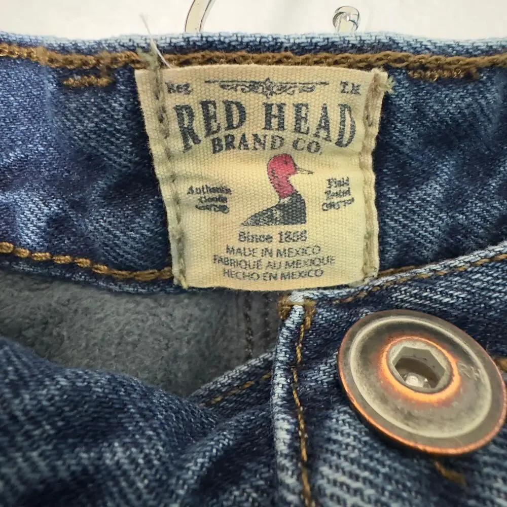 Red Head Brand Co. Jeans‎ Men's 38 X 30 Cotton Fleece Lined Straight Leg Zip Fly